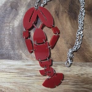 Red Lobster Pendant Necklace